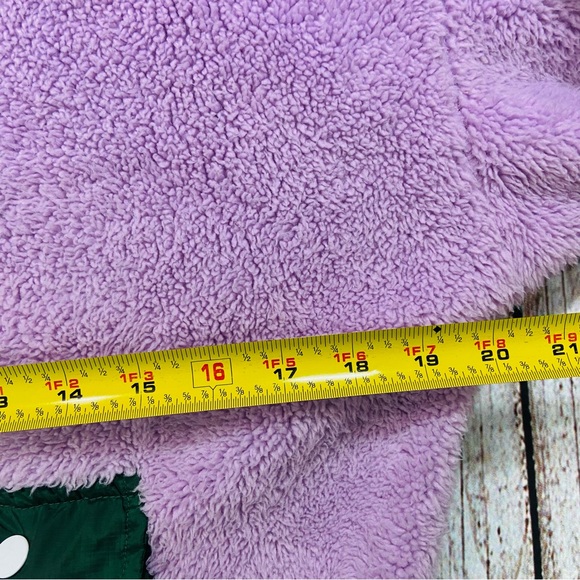 Champion Hoodie Womens Size Small Purple Green  Sherpa Half Zip UO Exclusive - Picture 7 of 10
